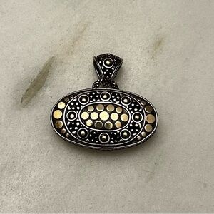 John Hardy Dot 18K Gold and Sterling Silver Pendant